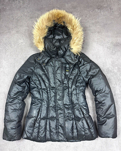 Blauer damen daunenjacke kurz - blauer,
