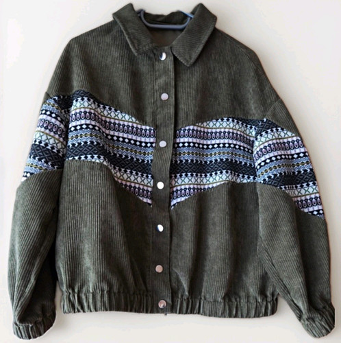 Shein damen cordjacke grün - shein,