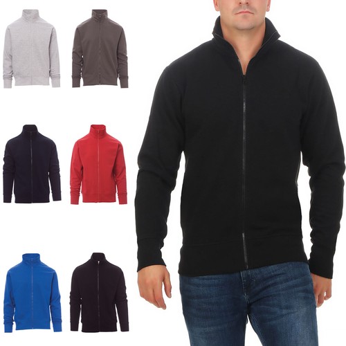 Herren sweatjacke ohne - ohne, kapuze