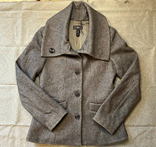 Damen wolljacke filz grau - damen,