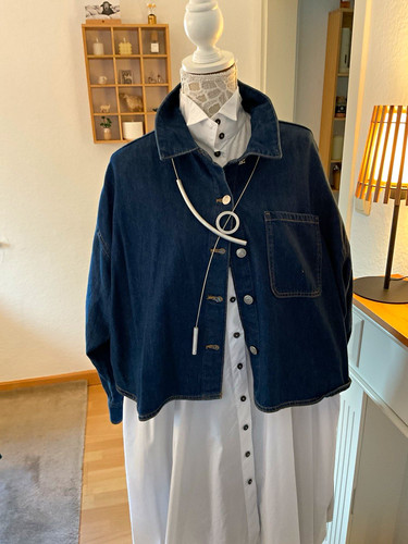Denim damen jeansjacke kurz - denim,