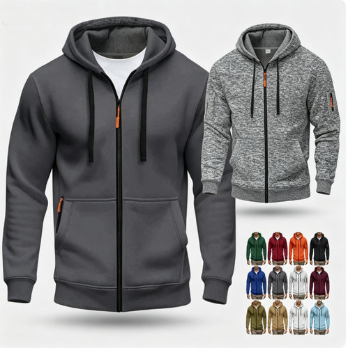 Herren langarm sweatshirt zip - langarm,