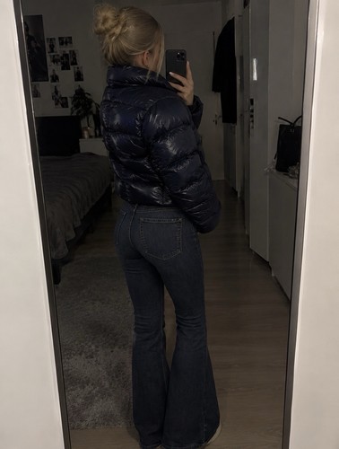 Blauer damen daunenjacke - damen,